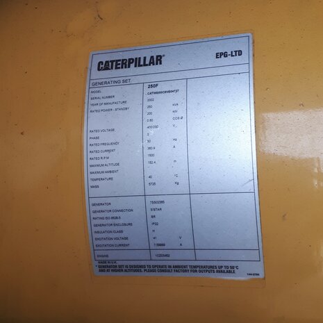 Caterpillar Aggregaat 250 KVLA